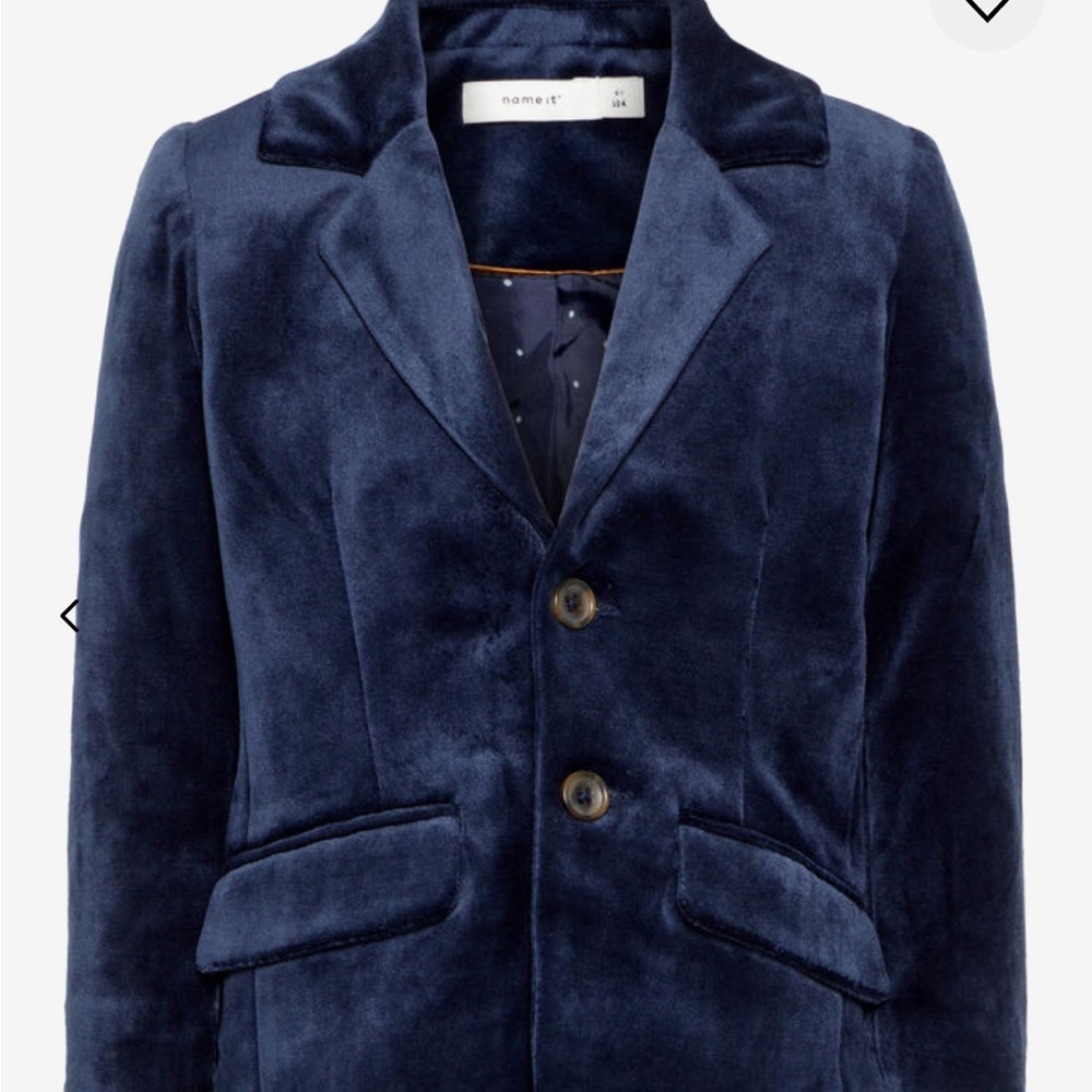 Name It Navy Velour Blazer
